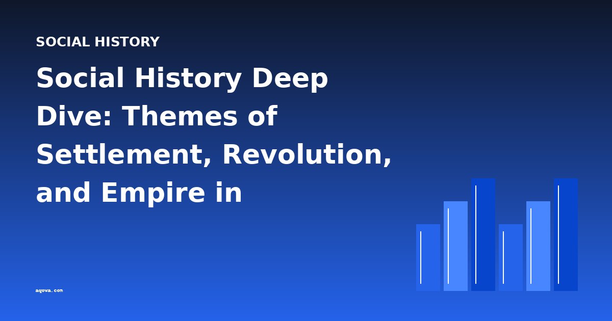 Social History Deep Dive: Themes of Settlement, Revolution, and Empire in 19th-Century Narratives