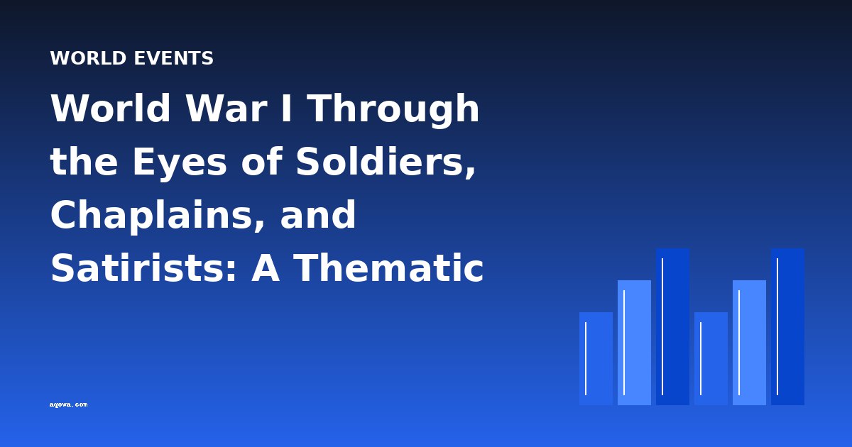 World War I Through the Eyes of Soldiers, Chaplains, and Satirists: A Thematic Deep Dive