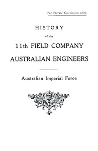 Cover of History of the 11th Field Company Australian Engineers, Australian Imperial Force — A Closer Reading