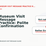 Museum Visit Message Practice: Polite Confirmation Examples
