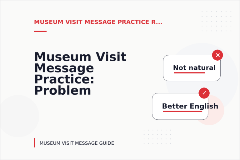 Museum Visit Message Practice: Problem and Solution Replies