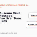 Museum Visit Message Practice: Tone Fixes for Real Situations